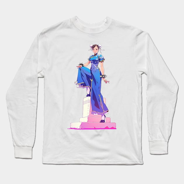 chun li Long Sleeve T-Shirt by weirdesigns